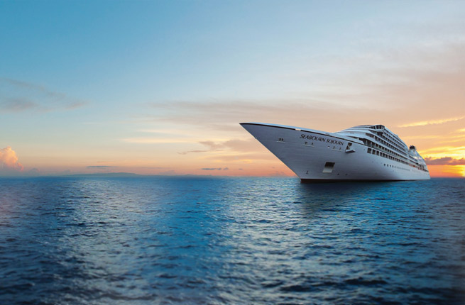 Seabourn Sojourn at Sunset